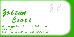 zoltan csoti business card