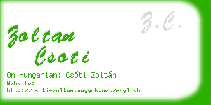 zoltan csoti business card